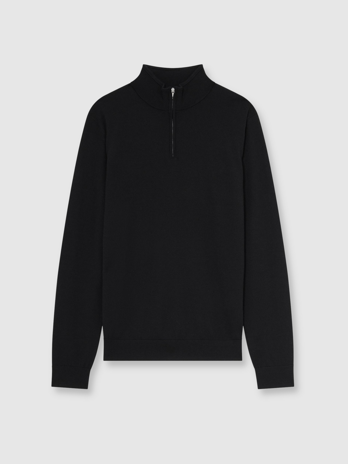 MERINO HALF ZIP SVART